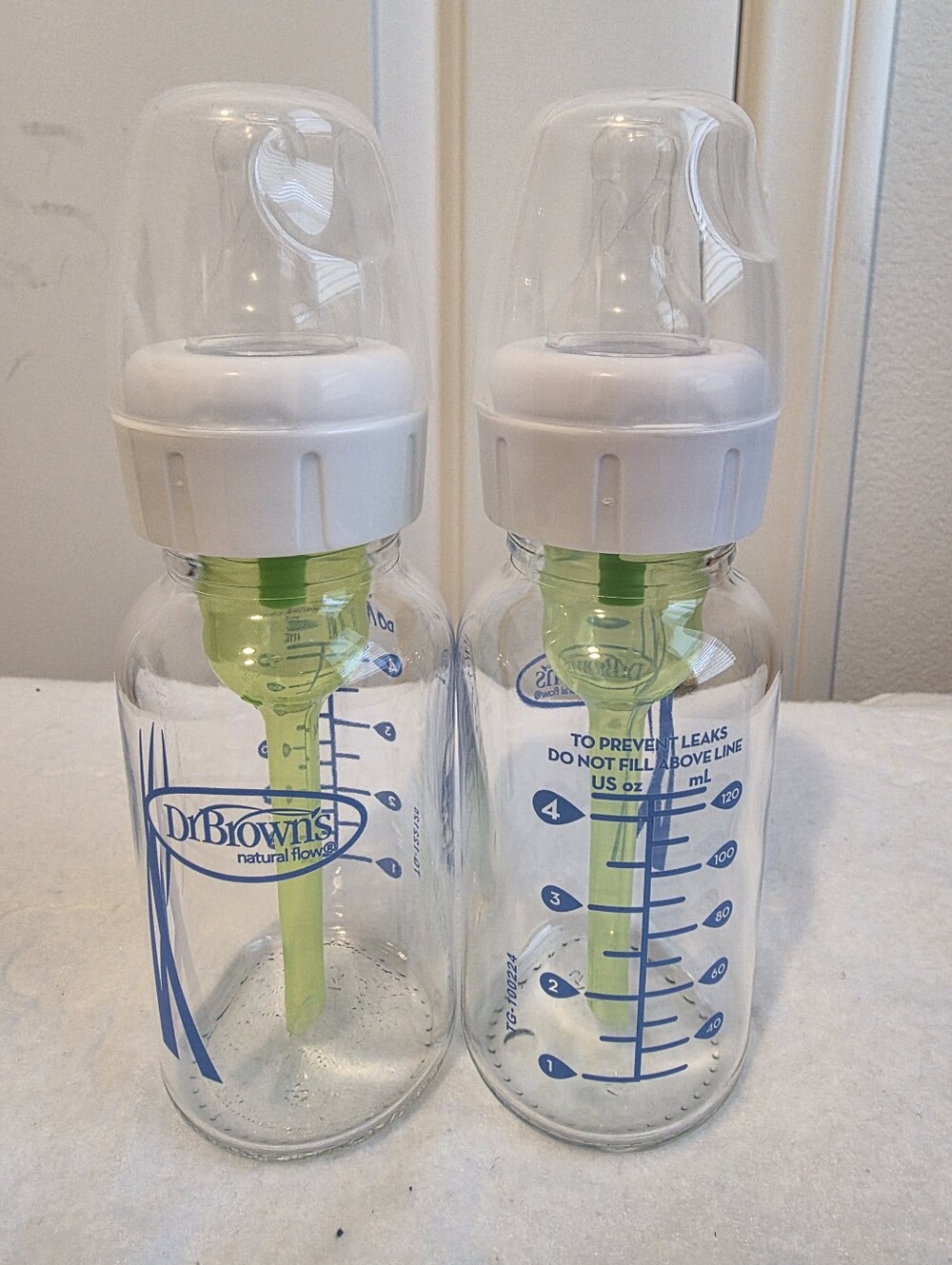 Dr. Brown's Anti-Colic Glass Baby Bottle 4 Oz 2-Pack